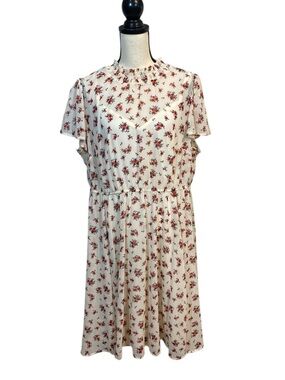 Torrid Victorian Rose Flutter Sleeve High Neck Mini Dress Size 2X